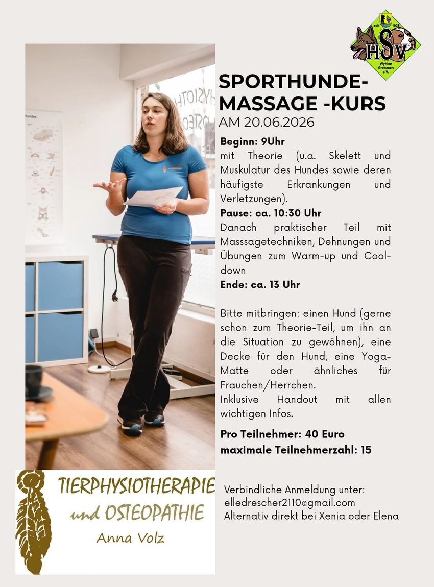 Sporthund Massage 
