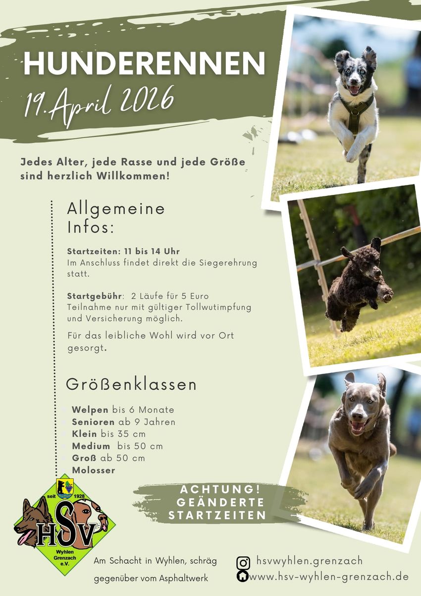 Flyer zum Hunderennen 2026